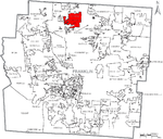 Map of Franklin County Ohio With Worthington Labeled